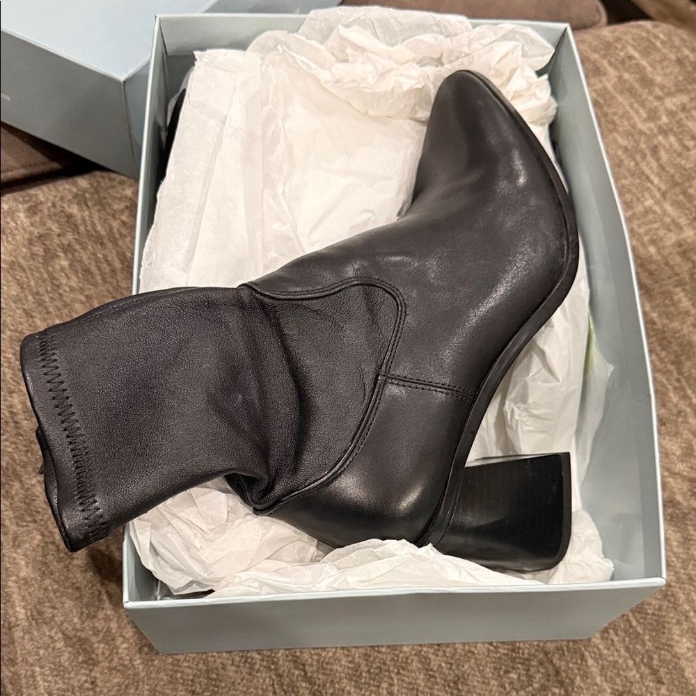 Antonia Melani Woman’s Black Mid-Heel Ankle Boots 6.5 New In Box